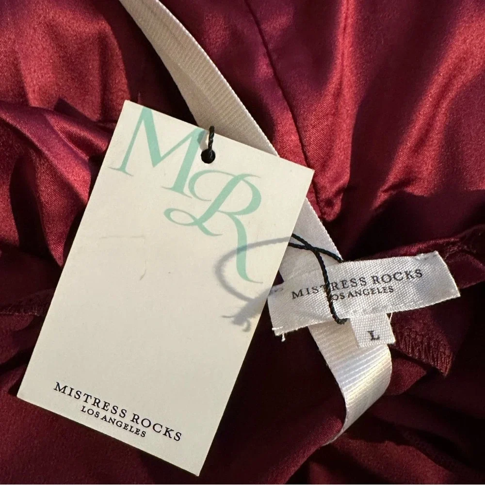 NWT MISTRESS ROCKS x HOUSE OF CB Gamble Dress Wine